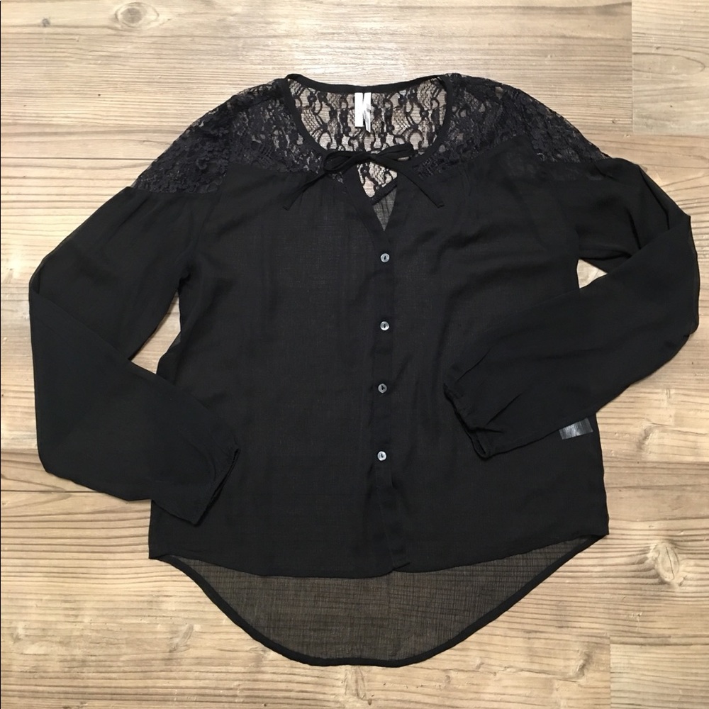 Frenchi black lace Top
